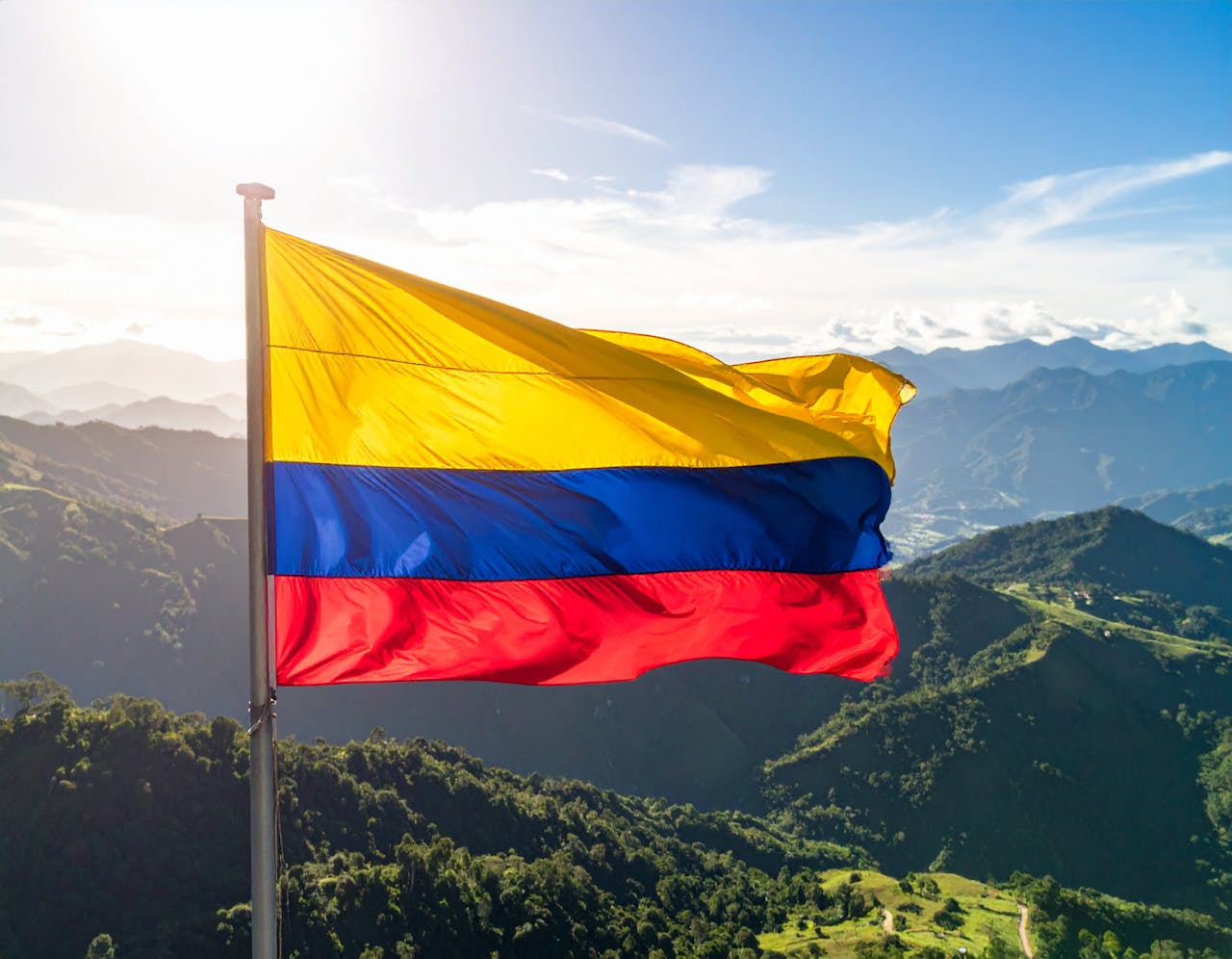 Colombia - flag and nature